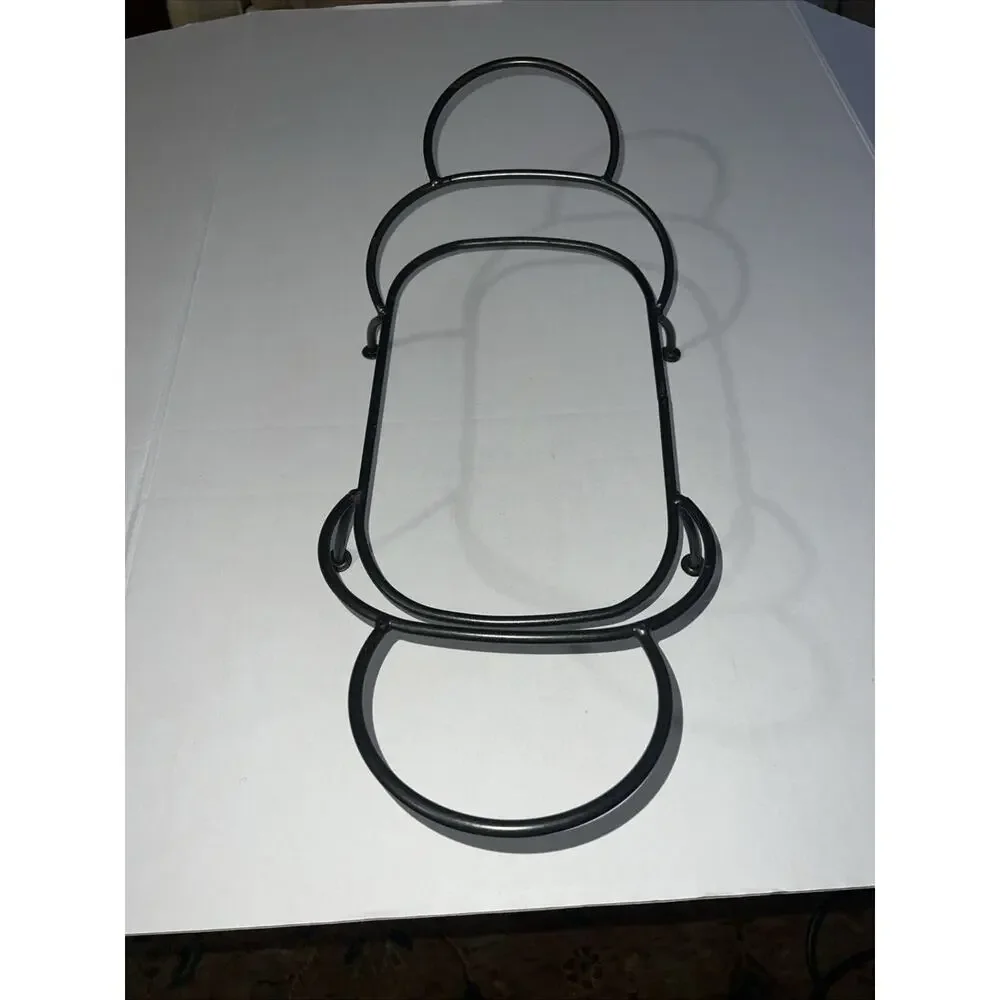 Black Cast Iron Casserole Dish Holder. Holds 8 x 13 casserole w rounded corners